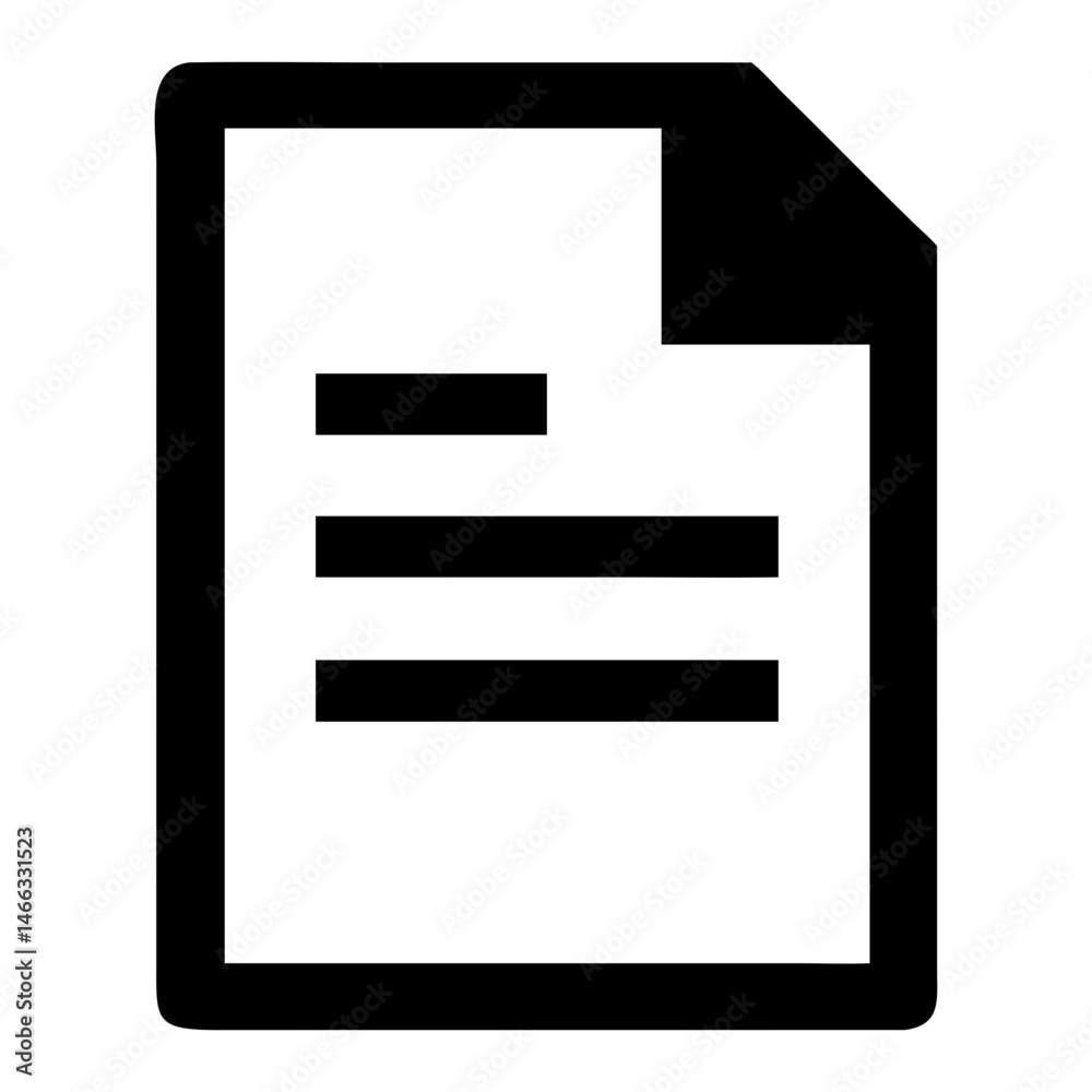 Aufkleber Document file paper page text information icon vector illustration for web design and application use isolated on transparent background