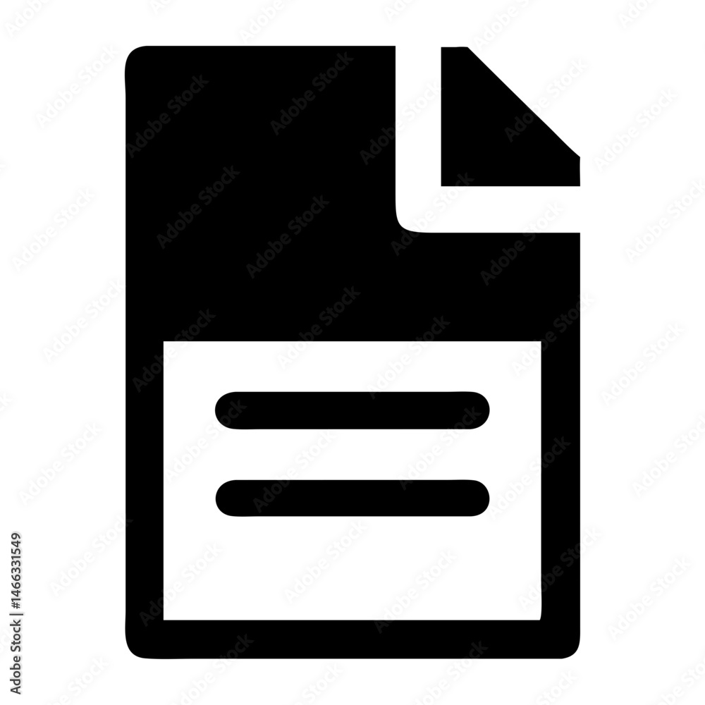 Aufkleber Document file page icon for web design and user interface design with simple outline style vector format isolated on transparent background