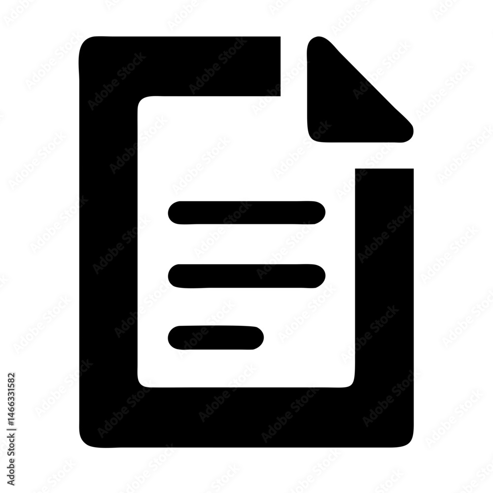 Aufkleber Document file icon for web design ui ux design project management and business applications and software use isolated on transparent background