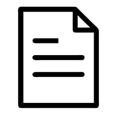 Document file icon vector graphic illustration for business report and data analysis presentation design use isolated on transparent background