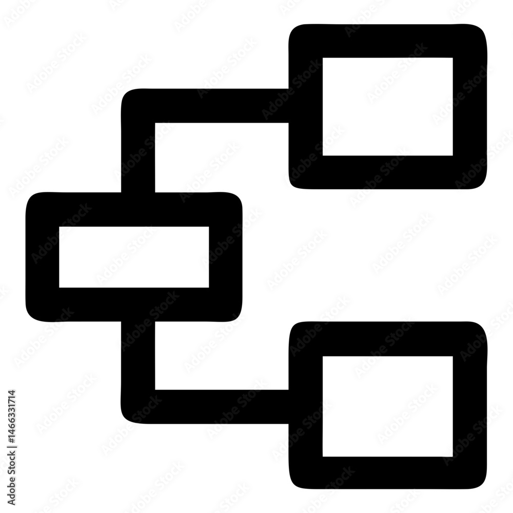 Aufkleber Flowchart diagram process chart organization chart hierarchy chart business process mapping visual representation isolated on transparent background