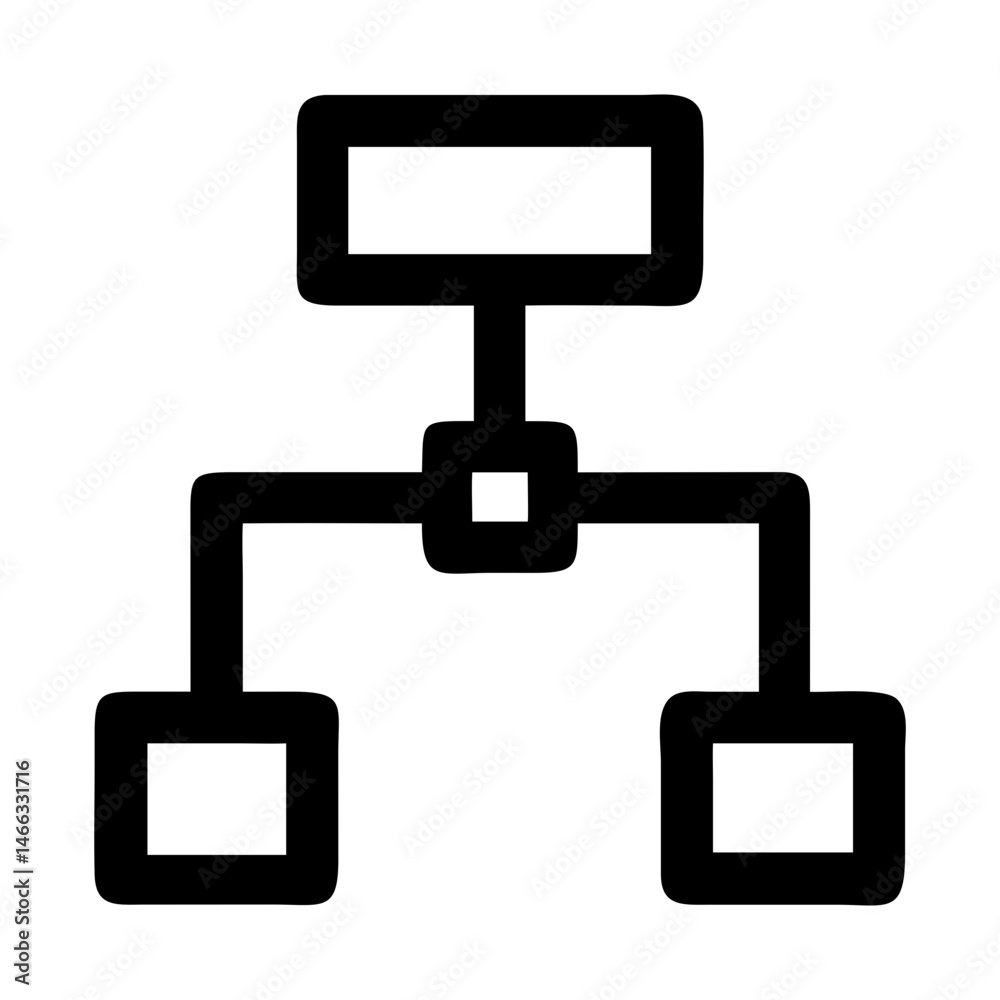 Poster flowchart diagram design for business process and data analysis and workflow organization chart illu