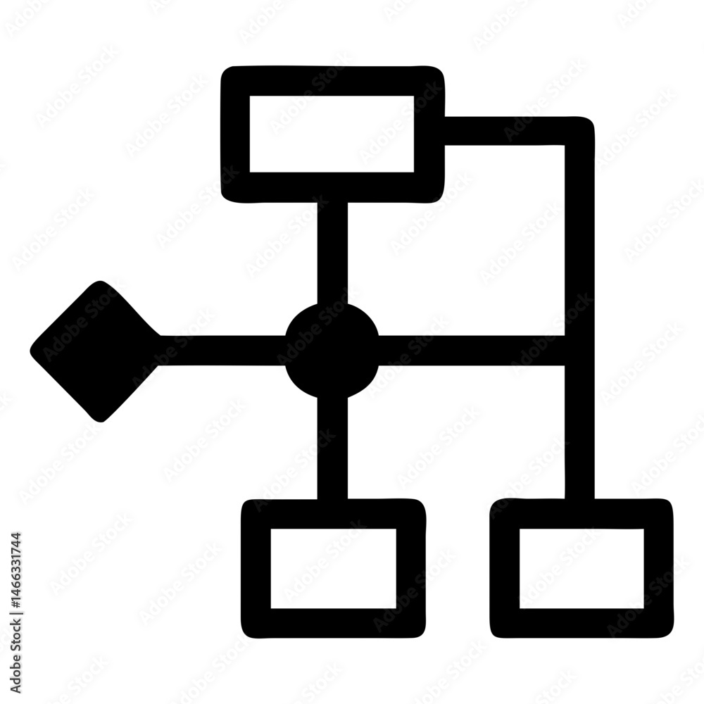 Poster flowchart diagram infographic template for business process and workflow visualization and planning 
