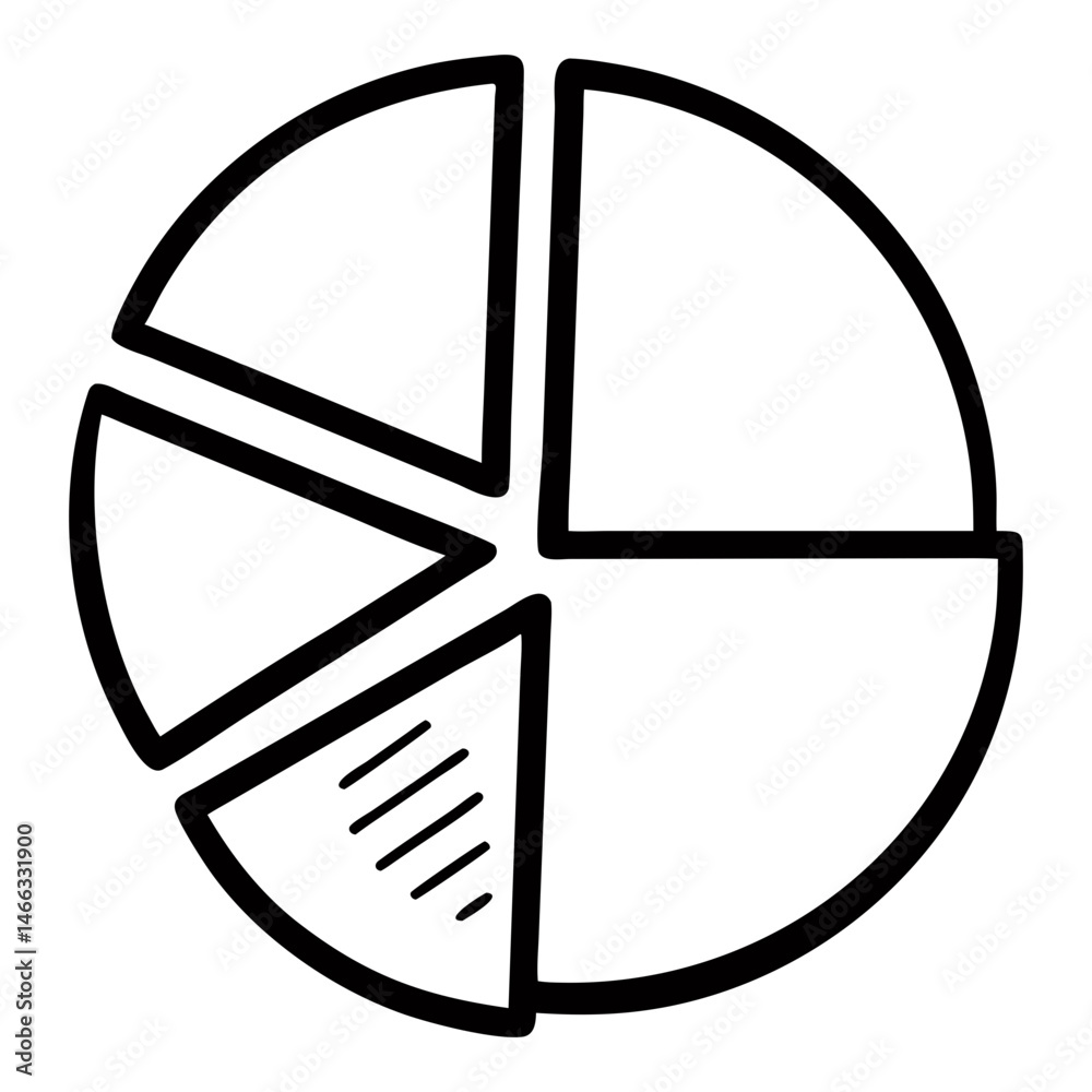 Poster pie chart diagram for data visualization and business analysis presentation and infographic elements