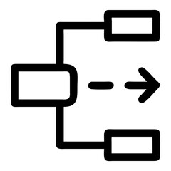Flowchart diagram process workflow steps graphic design element for presentations and reports visual aid isolated on transparent background