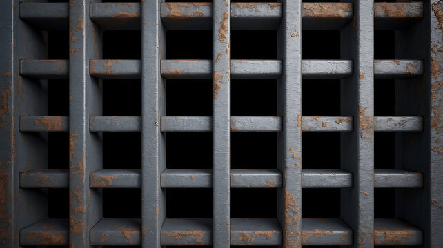 Rusty Metal Grid Pattern Background Texture