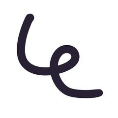 Minimal Abstract Brush Stroke | Hand Drawn Curve Line Art