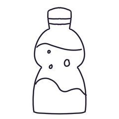 Illustration of the bottle with water