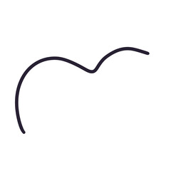 Minimal Abstract Wing Line | Simple Hand Drawn Curve Element