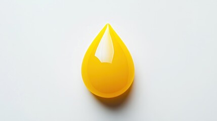 Fototapeta premium Single, bright yellow drop of liquid