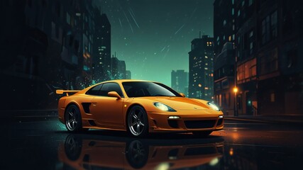 night traffic in the city