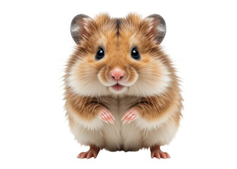 A hamster standing up, isolated on transparent background, pet, animal, rodent.