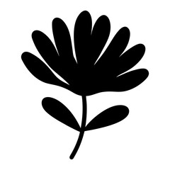 Obraz premium Black and white illustration of sedum , flower silhouette vector designs.