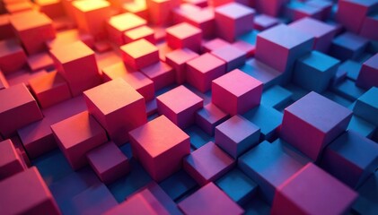 Obraz premium Interlocking squares create a complex optical illusion, geometric pattern, complex, interlocking