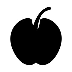 sorrel vector silhouette icon, black and white illustration of fruits.