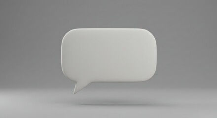 Fototapeta premium 3D rendering of a speech bubble with a blank space