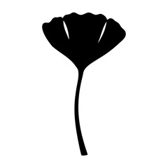 Black and white illustration of sunshade , flower silhouette vector designs.