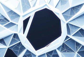 Abstract white geometric shapes forming a futuristic tech backdrop , overlay, subtle