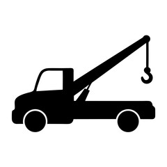 tow truck , black and white illustration of vehicles.