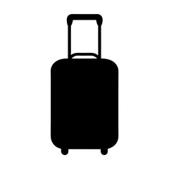travel pouches vector silhouette icon, black and white illustration of footwear.