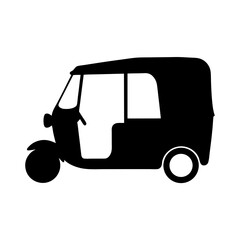 tuk tuk , black and white illustration of vehicles.