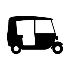 Fototapeta premium tuk tuk , black and white illustration of vehicles.