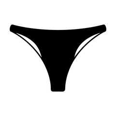 undergarments vector silhouette icon, black and white illustration of clothing.