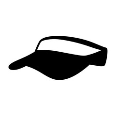 visors vector silhouette icon, black and white illustration of footwear.