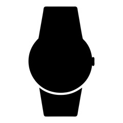 watches vector silhouette icon, black and white illustration of footwear.