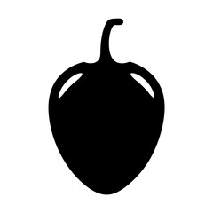 yumberry vector silhouette icon, black and white illustration of fruits.