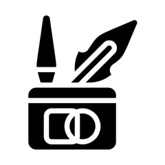 Traditional brush Solid Icon