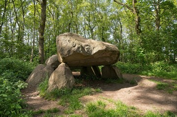 The massive glacial erratics of Hunebed G1 near the Dutch village of Noordlaren