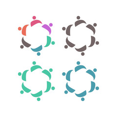 Obraz premium PEOPLE CONNECTED UNION TEAM TEAMWORK SIGN SYMBOL LOGO 