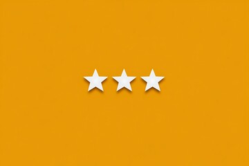 Three Stars on Orange Background