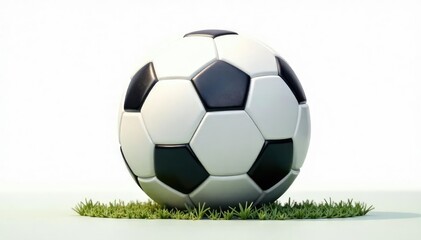 Obraz premium Overhead view of pristine white football, isolated on white, equipment, overhead, clean