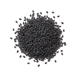 Black sesame isolated on white background