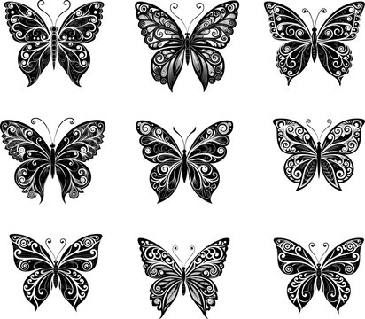 Bird Feather Silhouette Vector Illustration &ndash; Elegant Black Feather PNG Clipart for Design and Craft