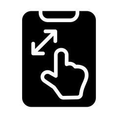 Obraz premium Gesture Control Solid Icon