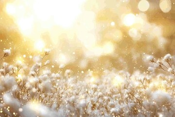 Obraz premium Golden winter wonderland