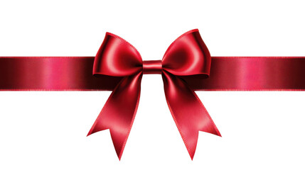 Elegant Red Bow with Ribbon: A Symbol of Celebration Perfect for
