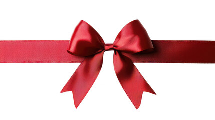 Elegant Red Satin Bow and Ribbon Perfect for Gift Wrapping or Ce