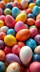 Colorful Easter Eggs in a Vibrant Array for Spring Celebrations