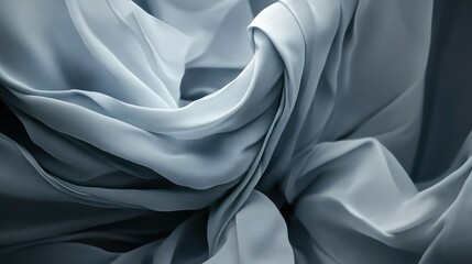 Obraz premium Draped Light Gray Silk Fabric Texture