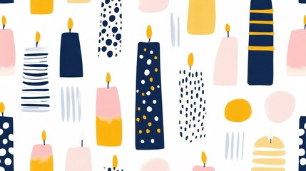 Colorful abstract candles pattern