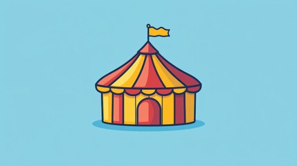 Fototapeta premium Colorful Cartoon Circus Tent