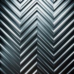 Obraz premium Abstract Geometric Pattern of Chevron Metal Panels