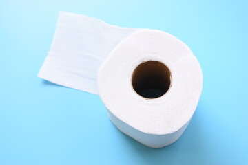 white paper tissue on blue background