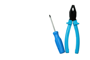 Tools symbolize hard work and craftsmanship for Labor Day, isolated on white, PNG