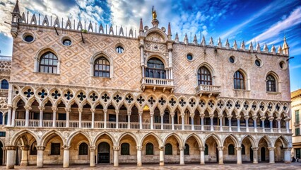 Fototapeta premium Ancient architecture, ornate details, historical significance, Stone facades