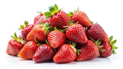 Fresh ripe strawberries isolated on a white background , strawberries, sweet,  strawberries